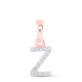 0.03CTW-DIA NK INITIAL "Z" PENDANT